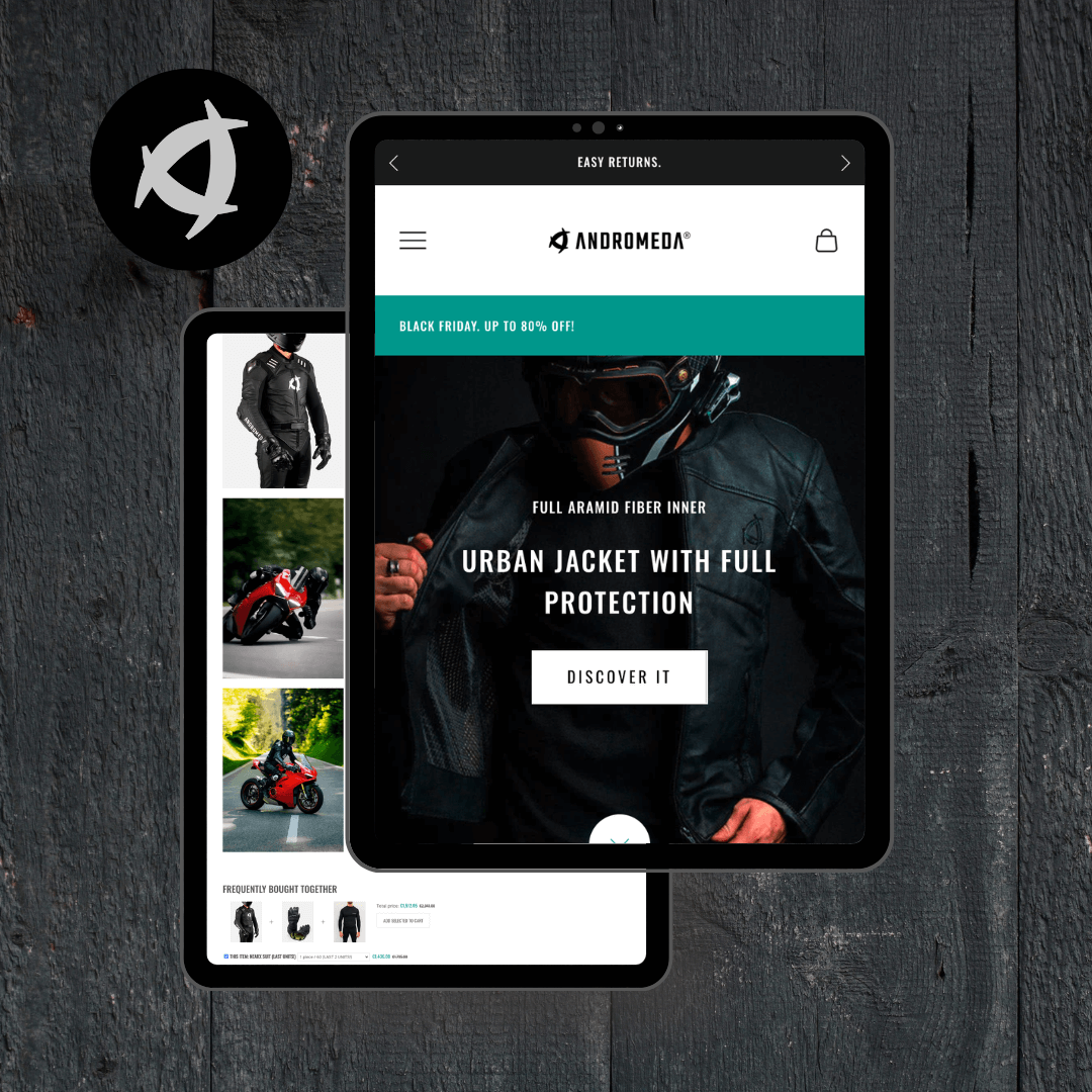 proyecto andromeda moto diseño web y branding por alberto fuster