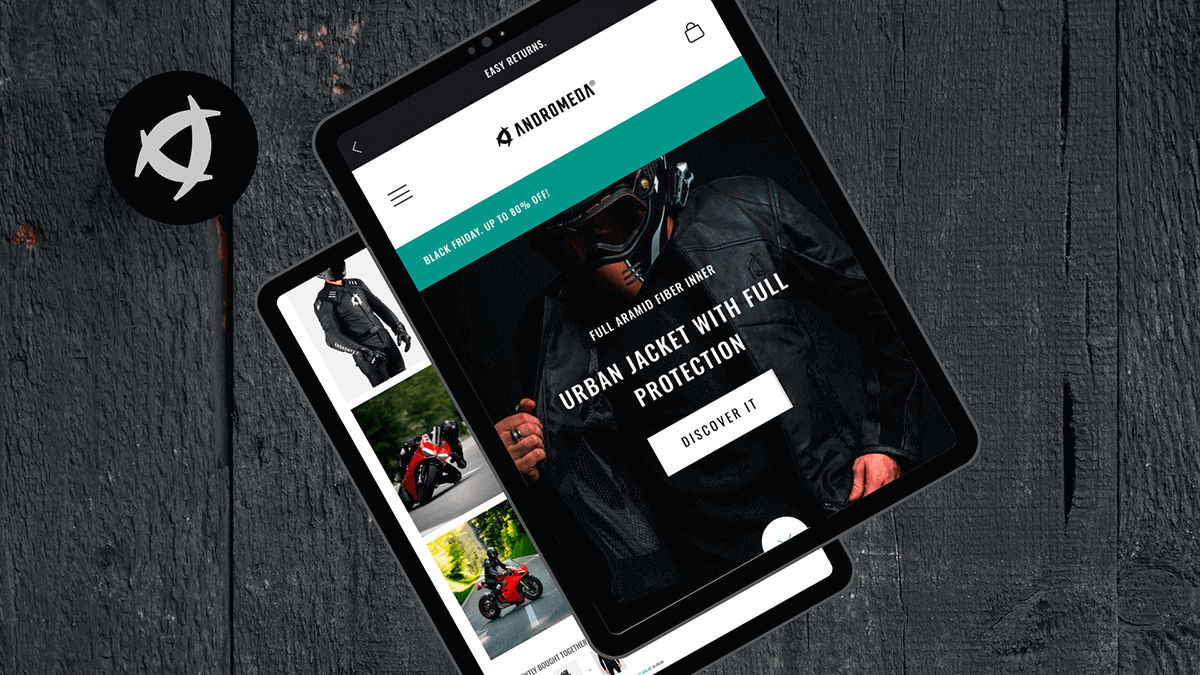 SEO tienda online internacional Andromeda Moto